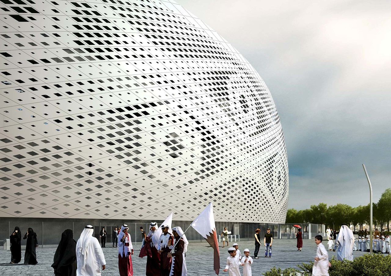 ‘알투마마 스타디움’은 카타르 전통모자 ‘Gahfiya'를 형상화했다. 사진=㈜희림 종합건축사사무소