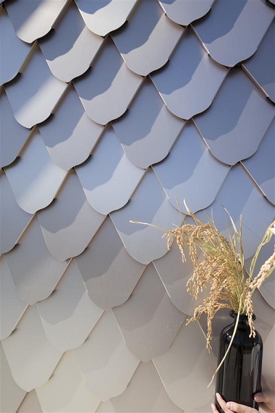 환경 감응형 입체 패널인 ‘쌀 패널’ (사진=울산대학교)