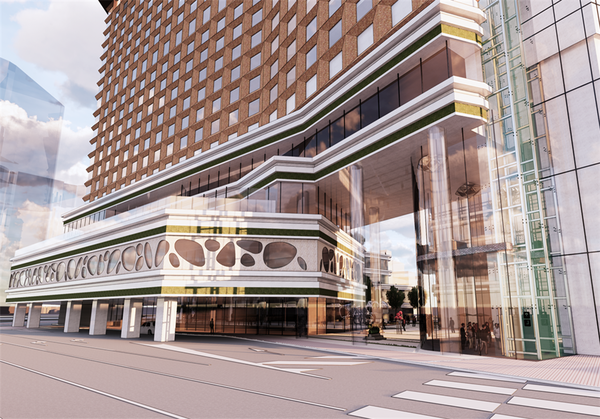 더플라자호텔 저층부 필로티 조성안 (사진=서울특별시)