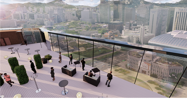 더플라자호텔 옥상층 개방형 전망대 조성안 (사진=서울특별시)