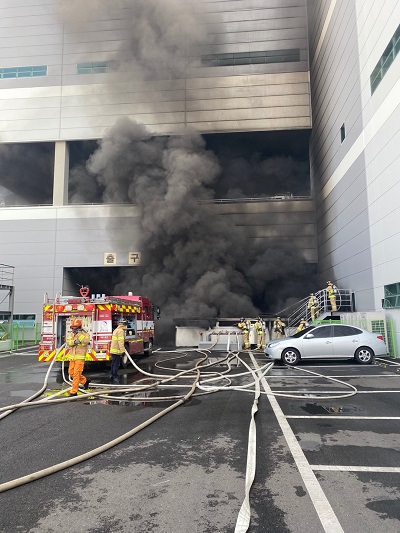 용인 물류센터 화재 현장 (사진=경기도소방재난본부)