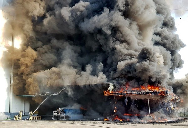 올 3월 발생한 광주시 쌍령동 냉동창공 화재 (사진=경기도 소방재난본부)
