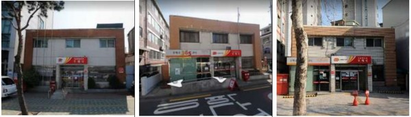 노후 우체국 공공임대주택 복합개발 시범사업 3곳. (왼쪽부터) 퇴계로5가·쌍문2동·행운동 우체국. 제공=국토부.