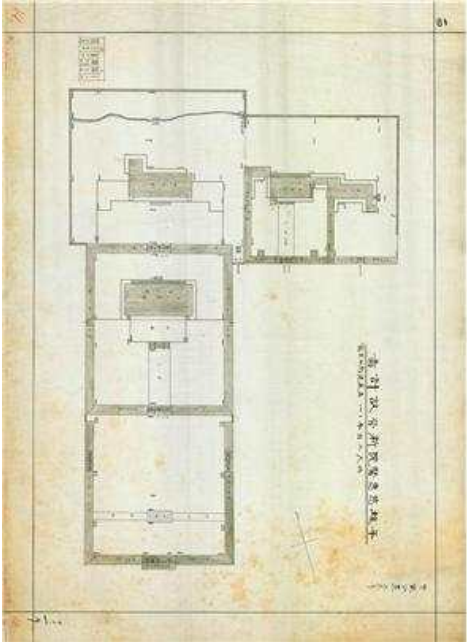 평양자혜의원신영설계도_재래건물배치도 (사진=문화재청)
