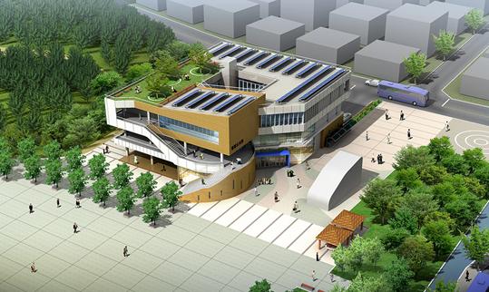 제22회 대전광역시 건축상 금상에 선정된 월평도서관 조감도. 자료=대전광역시.