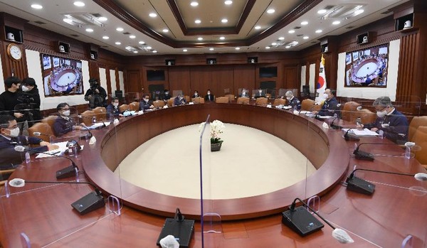 1월 14일 제4차 한국판 뉴딜 당정추진본부회의가 개최됐다.(사진=기획재정부)