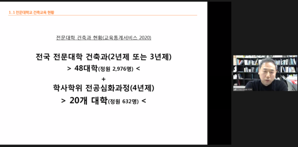 김철환 대림대 교수가 발제하고 있다. (사진=ZOOM 갈무리)