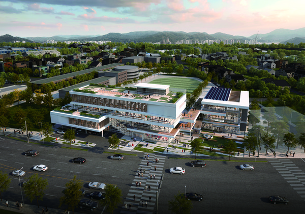 남원시 복합형 공공도서관 설계공모 당선작 조감도(사진=남원시)