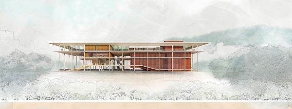 진주시 남강변 다목적 문화센터 국제설계공모 당선작(사진=진주시)