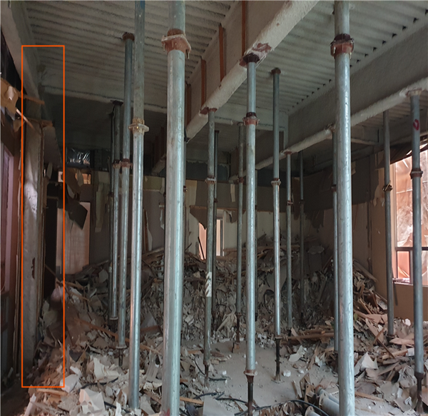 해체공사장 안전관리 실태조사에서 잭서포트 설치가 일부 누락된 사실이 발견됐다. (사진=서울특별시)