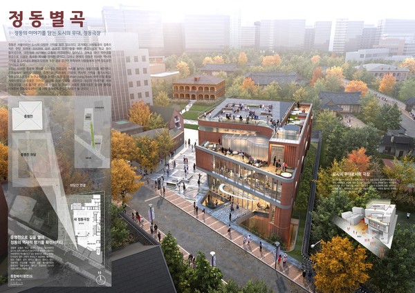 국립정동극장 재건축 설계공모 당선작 ‘정동별곡’ 조감도(사진=문화체육관광부)