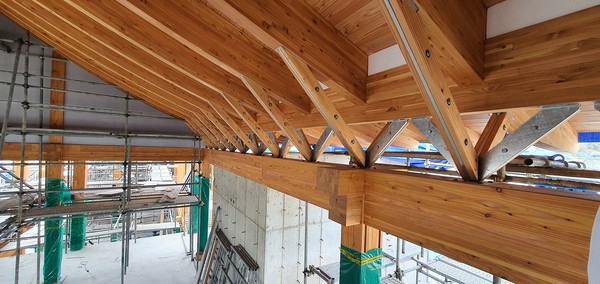 대공간 한옥을 가능케 한 하이브리브 접합부(사진=국토교통과학기술진흥원)