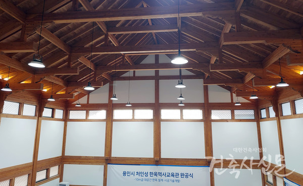 1층 교육관 목구조 전경(경간 14.4미터)