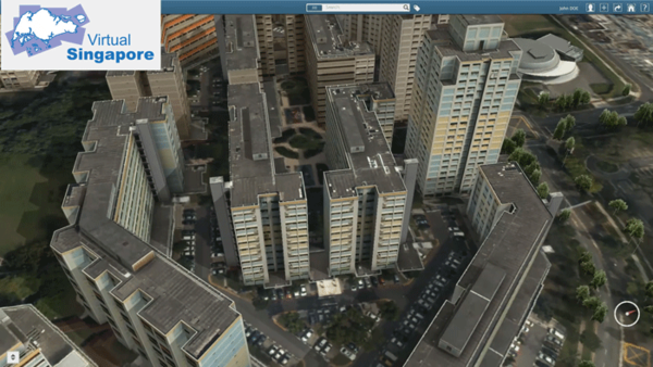 싱가포르 정부가 민간과 함께 만든 싱가포르의 디지털 트윈, 버추어 싱가포르(사진=싱가포르 정부)