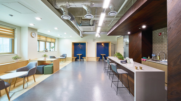 서울 하늘숲초등학교. 상징성과 입구성을 강조하는 주출입구 디자인과 다양한 실내공간을 제공하기 위한 입체적인 매스 디자인이 특징이다.  (사진=서울특별시교육청)