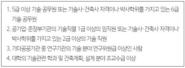 조달청 기술자문위원회 후보 지원 자격(출처=조달청 기술자문위원회 및 설계심의분과위원회 후보자 모집 안내[21.11.1]