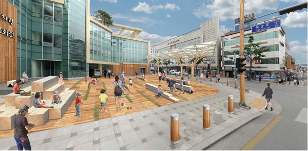 목재친화도시 조성사업 후 달라지는 도시 경관 모습. (사진=산림청)