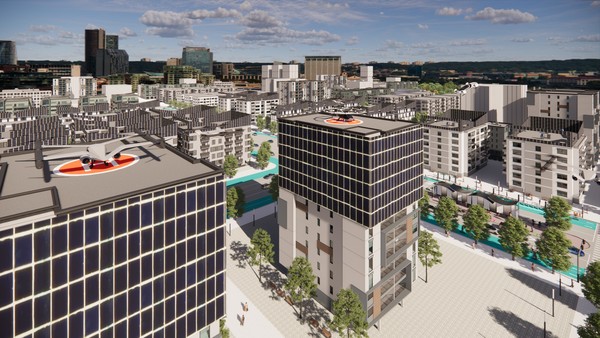 UAM을 고려한 공중 공간 (건축공간연구원 제공)