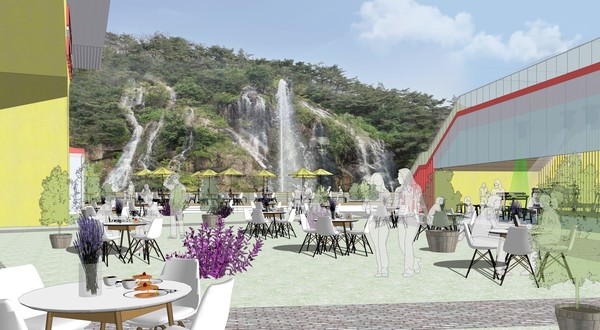 홍제천 인공폭포 인근 수변테라스 조감도(사진=서울특별시)