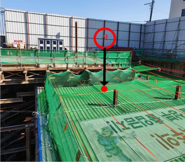 작년 1월 작업 근로자의 추락사고가 발생한 건설현장(사진=원주지방국토관리청)