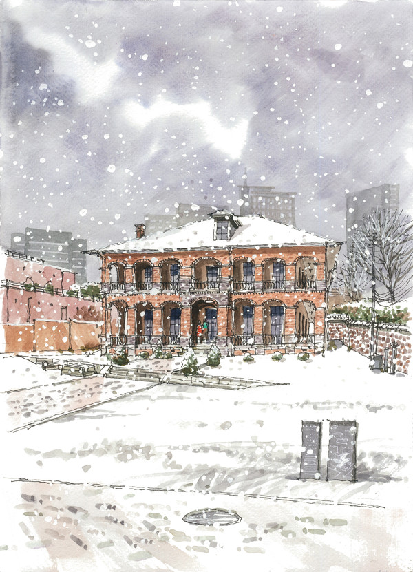 '중명전', 종이에 채색, 36x26cm, 2021  ©임진우/ 자료=배재학당역사박물관