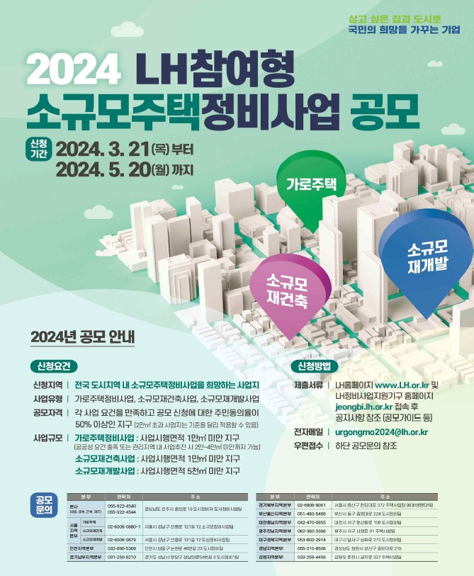 2024 LH 참여형 소규모주택정비사업 공모 포스터(자료=국토교통부)