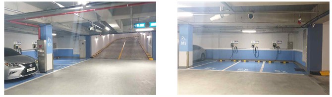 지상 설치 불가하면 옥외 접근 및 연기 배출이 용이한 진출입로 주변에 충전시설 설치(자료=조달청)