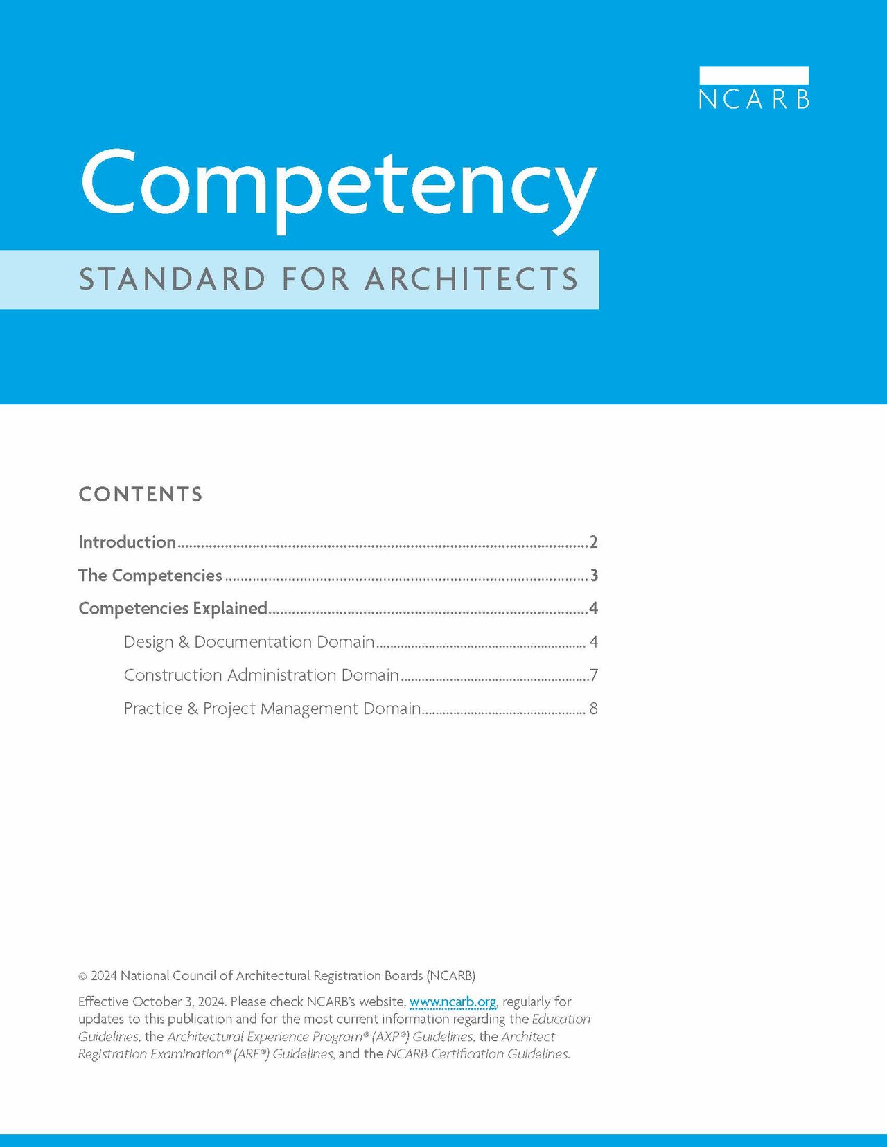 NCARB 건축사 역량 표준(자료=NCARB 누리집)