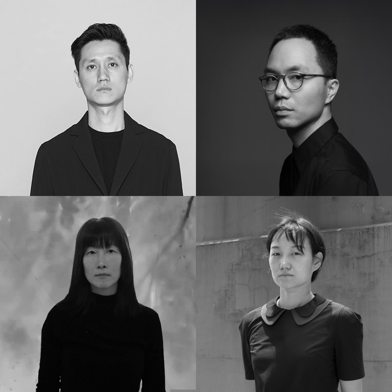 2025 베니스비엔날레 19회 국제건축전 한국관 전시 참여 작가. 왼쪽 위부터 시계방향으로 김현종, 박희찬, 이다미, 양예나 작가(자료=한국문화예술위원회)
