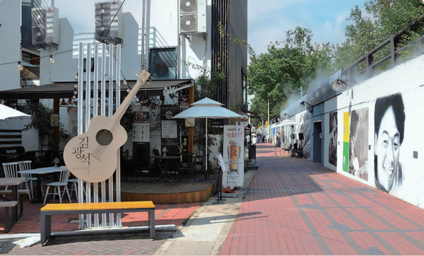 김광석 거리 골목길의 풍경. (사진=김진섭 건축사)